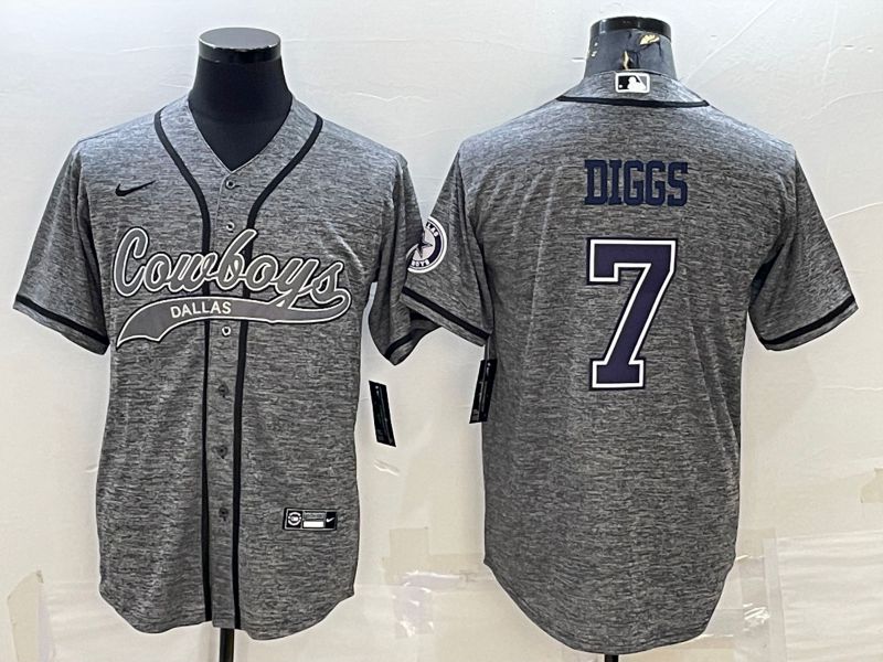 Men Dallas Cowboys #7 Diggs Grey hemp ash 2022 Nike Co branded NFL Jerseys->dallas cowboys->NFL Jersey